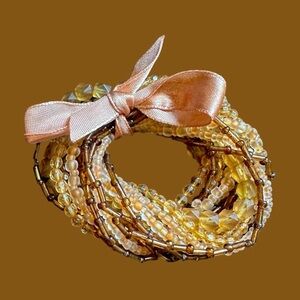 Beaded Cluster Elastic Bracelet